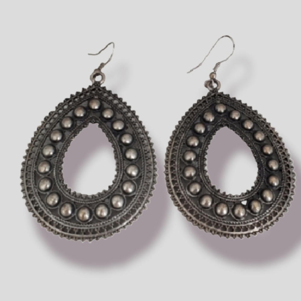 Silver earrings